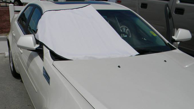 White Windshield Cover